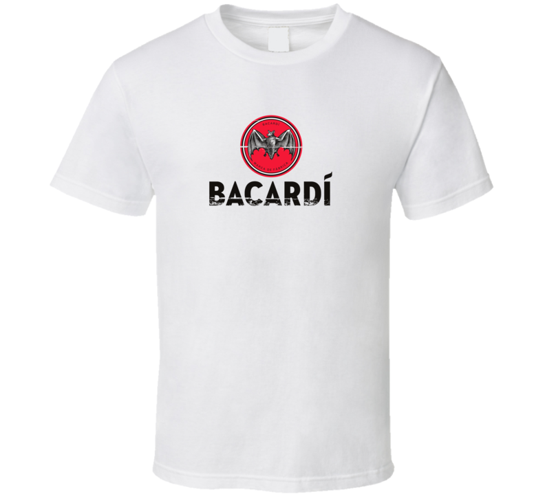 Bacardi American Beverage Logo Distressed Cool T Shirt