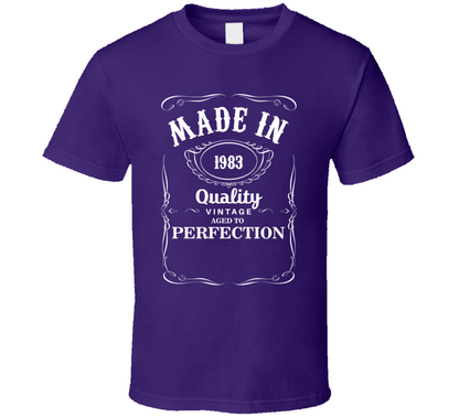 Made In 1983 Quality Vintage Aged To Perfection Birthday Gift T Shirt