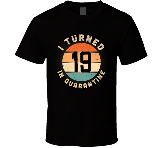 I Turned 19 In Quarantine Poster Madness Birthday Funny T Shirt