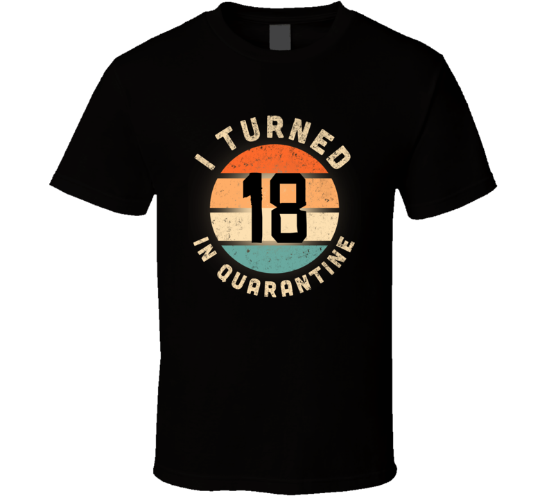 I Turned 18 In Quarantine Poster Madness Birthday Funny T Shirt