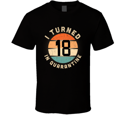 I Turned 18 In Quarantine Poster Madness Birthday Funny T Shirt