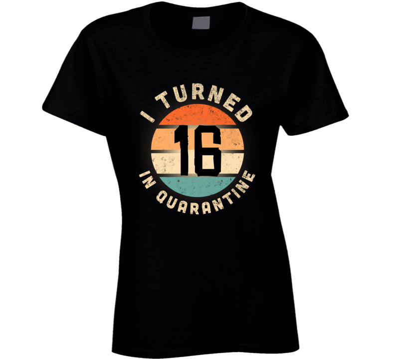 I Turned 16 In Quarantine Poster Madness Birthday Funny Ladies T Shirt