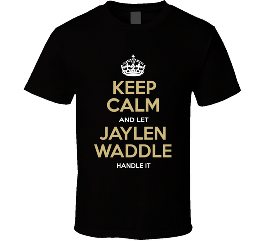 Keep Calm And Let Jaylen Waddle Handle It Miami Football Fan T Shirt