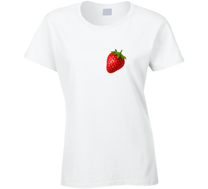 Strawberry Fruit Lover White Ladies T Shirt