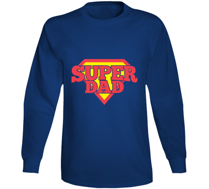 Super Dad Fathers Day Essential Gift Funny Long Sleeve T Shirt