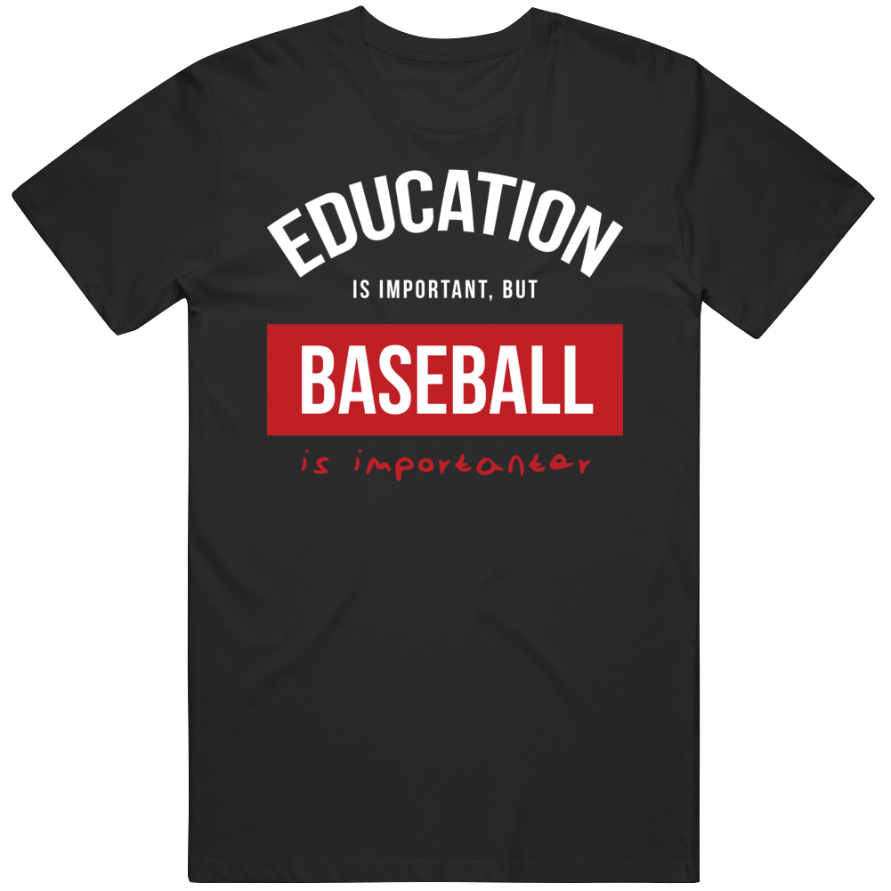 Education Is Important But Baseball Is Importanear Baseball For Men And Women Cool T Shirt