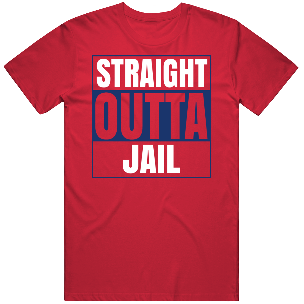 Straight Outta Jail Funny Cool Gift T Shirt