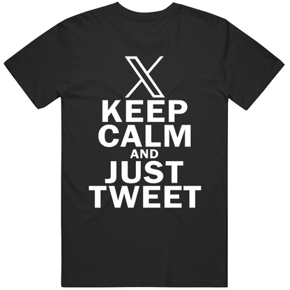 Keep Calm And Just Tweet Twitter Rebranding With New Logo T Shirt