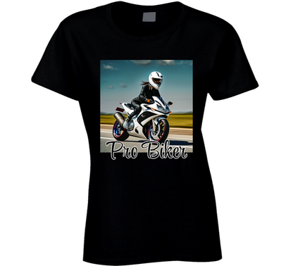 Lady Pro Motor Biker Ladies T Shirt