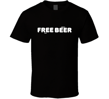 Free Wifi Great Beer Funny Cool Trending T Shirt