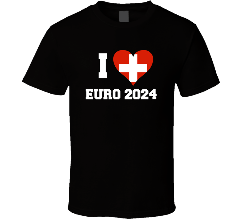 Switzerland Team Fan For Euro 2024 Football T Shirt