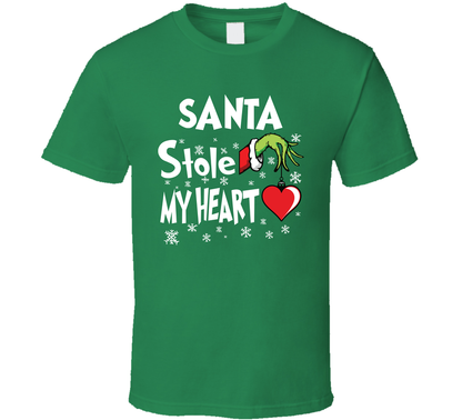 Santa Stole My Heart Christmas T Shirt