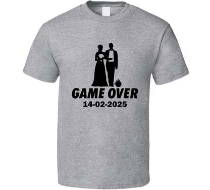 Game Over Just Married Valentine Day T Shirt
