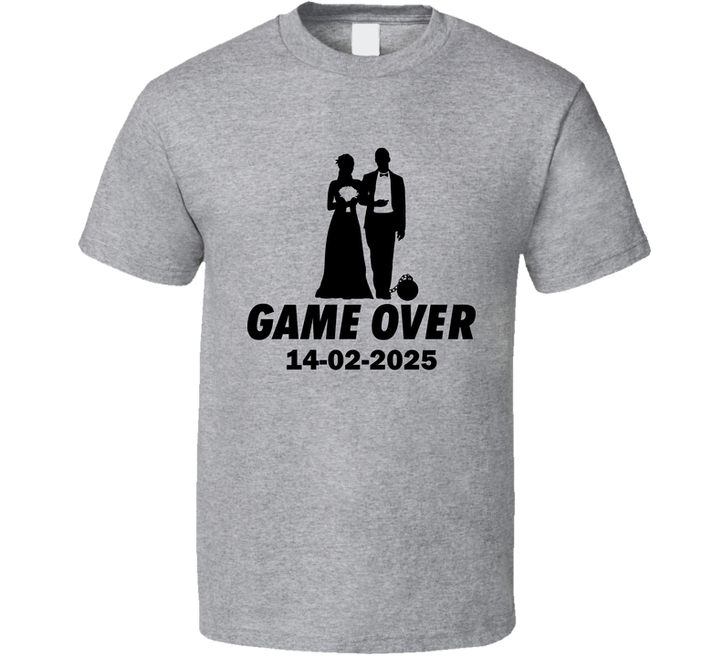 Game Over Just Married Valentine Day T Shirt