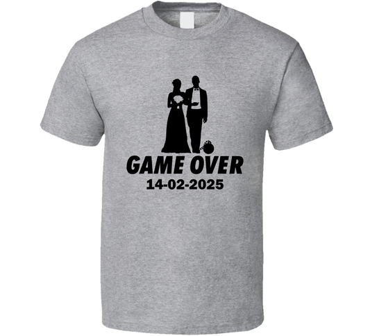 Game Over Just Married Valentine Day T Shirt