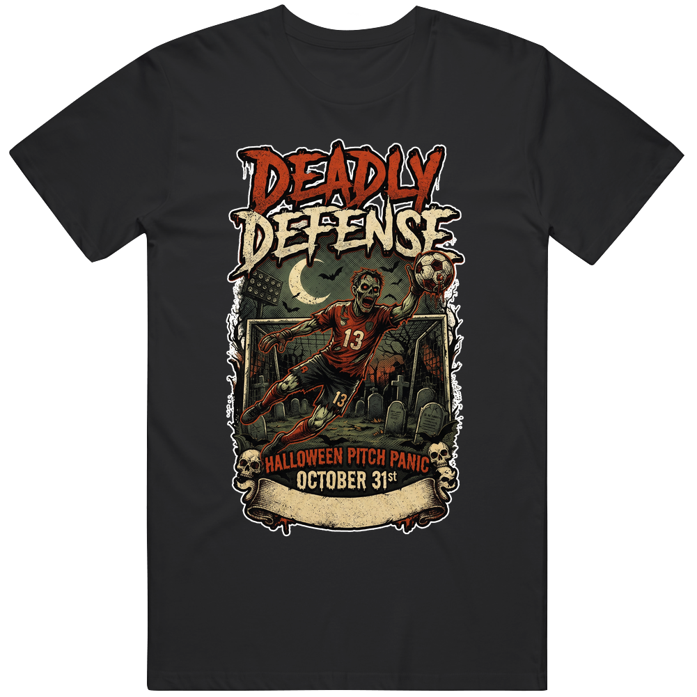 Deadly Defense Halloween Pitch Panic Gift Cotton T Shirt