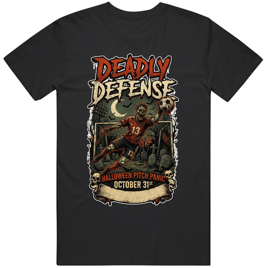 Deadly Defense Halloween Pitch Panic Gift Cotton T Shirt