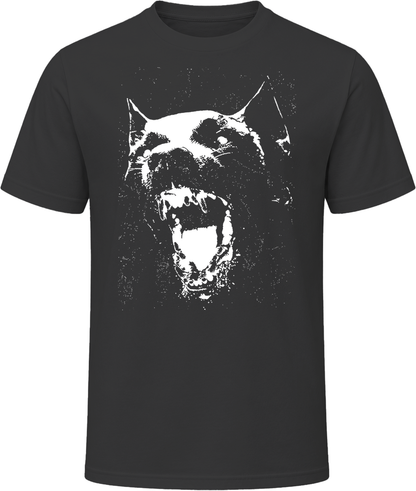 Angry Dog Cool Black And White T Shirt