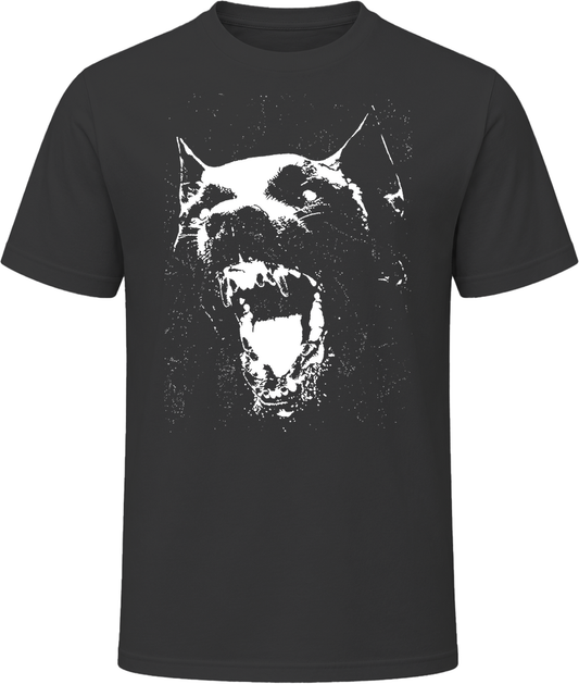 Angry Dog Cool Black And White T Shirt