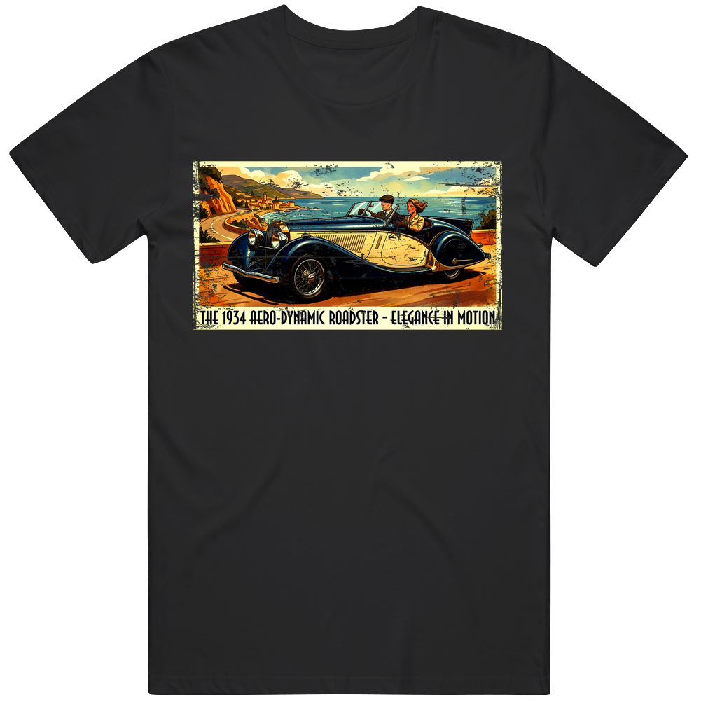 The 1934 Aero Dynamic Roadster Vintage Car Lover Cool T Shirt