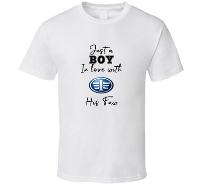Just A Boy In Love With His Faw Car Lover T Shirt