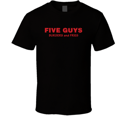 Five Guys Logo Distressed Cool T Shirt