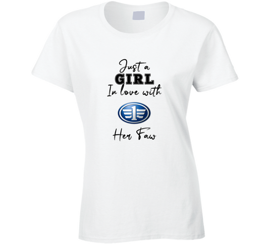Just A Girl In Love With Her Faw Car Lover Ladies T Shirt