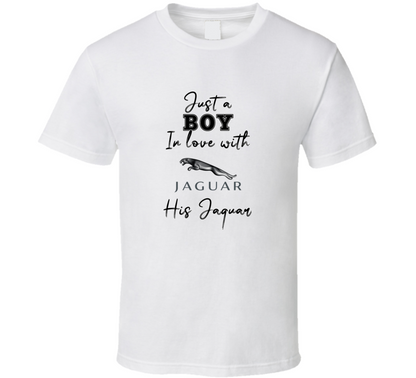 Just A Boy In Love With His Jaguar Car Lover T Shirt