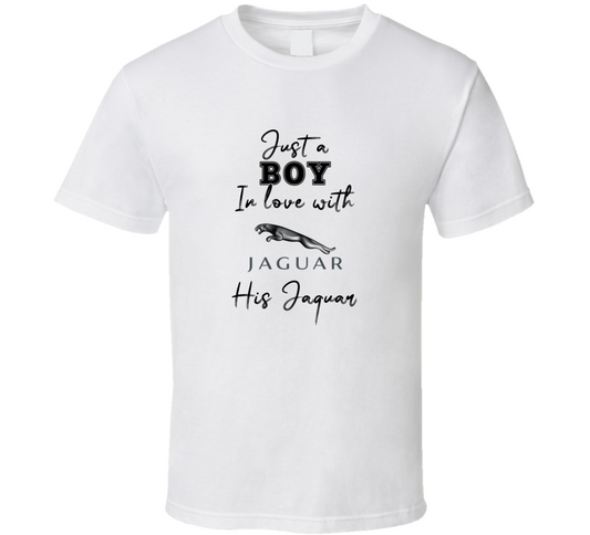 Just A Boy In Love With His Jaguar Car Lover T Shirt