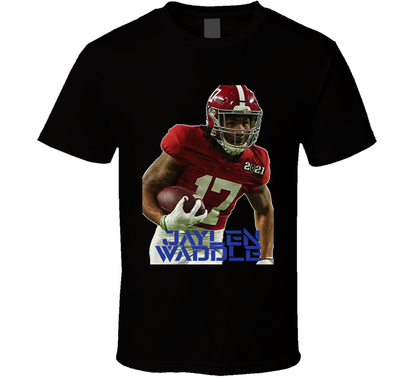 Jaylen Waddle In Action Nfl Draft 2021 Essential Fan T Shirt