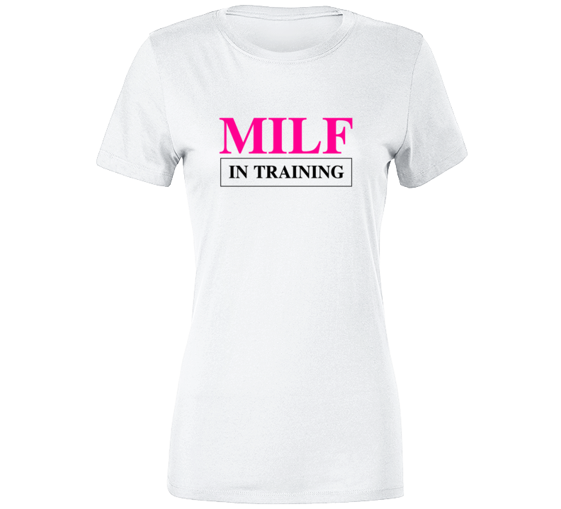 Milf In Training Retro Style Celebrity  Premium Ladies T Shirt