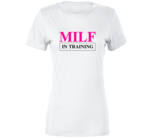 Milf In Training Retro Style Celebrity  Premium Ladies T Shirt