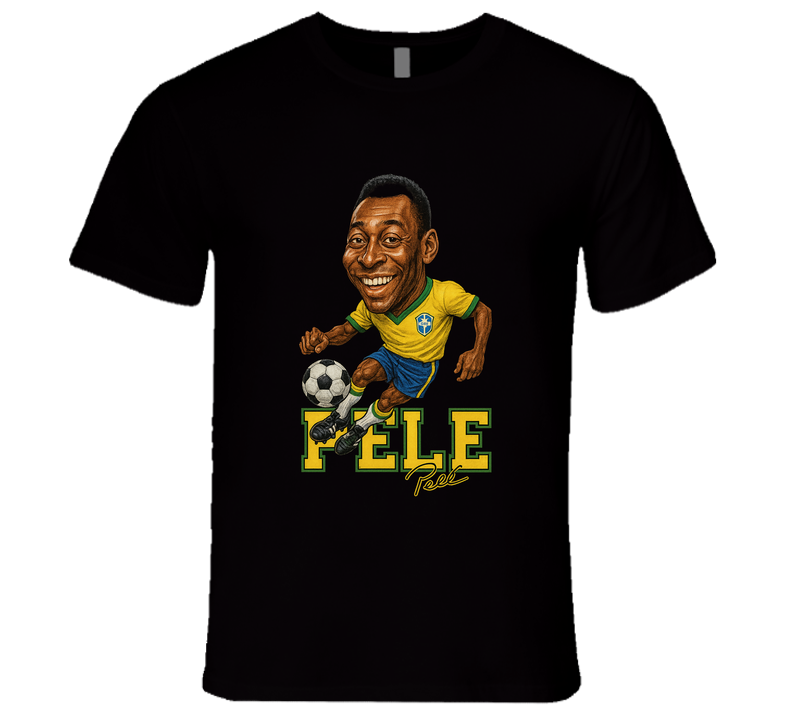 Pele Vintage Retro Caricature Tee T Shirt