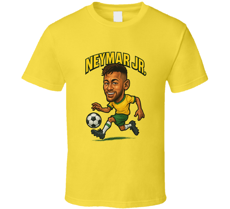 Neymar Jr Vintage Retro Caricature Tee T Shirt