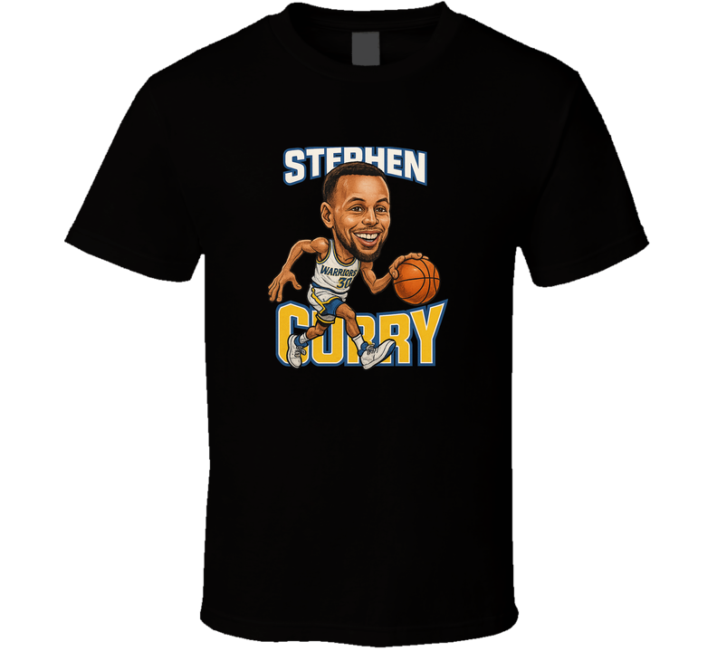 Stephen Curry Vintage Retro Caricature Tee T Shirt