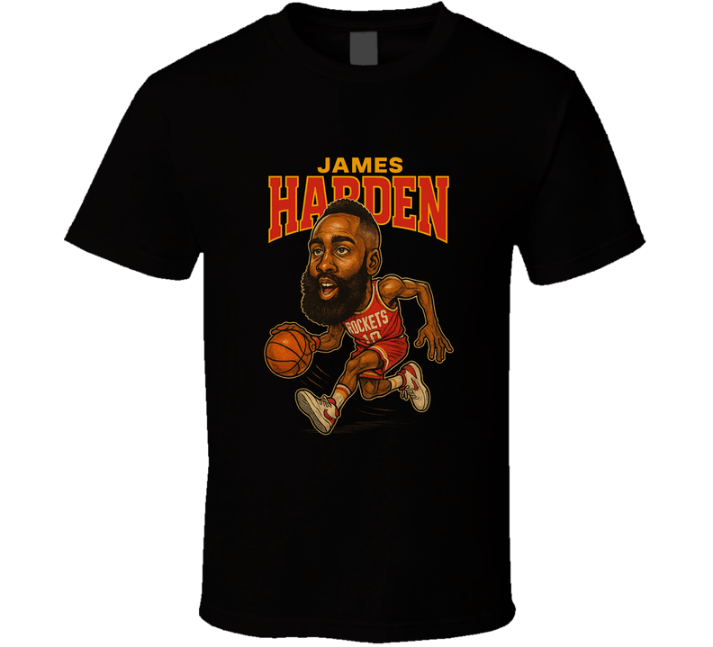 James Harden Vintage Retro Caricature Tee T Shirt