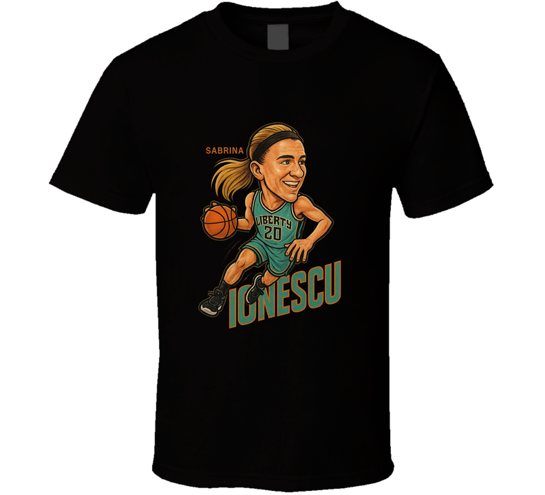 Sabrina Ionescu Vintage Retro Caricature Tee T Shirt