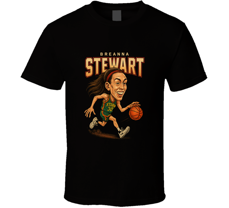 Breanna Stewart Vintage Retro Caricature Tee T Shirt